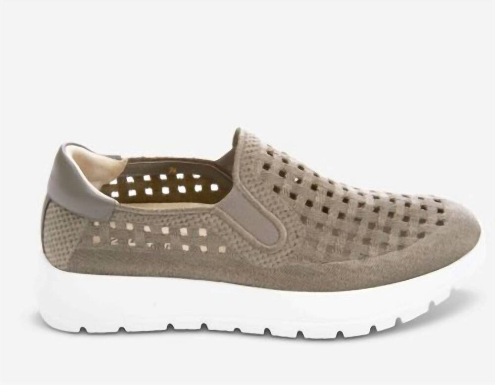 NEW VANELI women's quay sneaker in taupe okko fabric